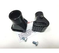 COPPIA PIEDINI SCARPETTE ALLUMINIO NERE MADE IN ITALY VESPA PX 125 150 200 LML STAR 125 150 151 200 TUTTE