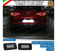 COPPIA PLACCHETTE A LED LUCI TARGA 12 LED ALFA ROMEO STELVIO CANBUS NO AVARIA