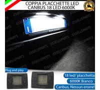 COPPIA PLACCHETTE A LED LUCI TARGA 18 LED MERCEDES CLASSE A W176 6000K BIANCO
