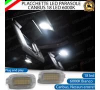 COPPIA PLACCHETTE LED ALETTE PARASOLE 18 LED PER MERCEDES GLK X204 6000K BIANCO