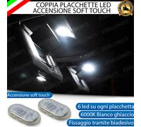 COPPIA PLACCHETTE LED ALETTE PARASOLE PER OPEL ADAM 6000K BIANCO