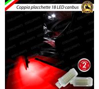 COPPIA PLACCHETTE LED ANTIPOZZANHERA 18 LED PER VW PASSAT B6 LED ROSSO CANBUS