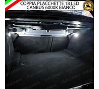 COPPIA PLACCHETTE LED BAGAGLIAIO 18 LED SPECIFICHE MASERATI GHIBLI 6000K BIANCO
