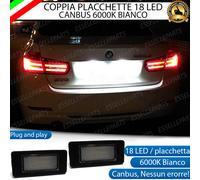 COPPIA PLACCHETTE LED LUCI TARGA 18 LED BMW SERIE 2 F45 6000K NO ERROR