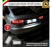 COPPIA PLACCHETTE LED TARGA 18 LED AUDI A5 8T + A5 8T SPOTBACK CANBUS NO ERRORE