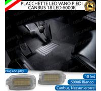 COPPIA PLACCHETTE LED VANO PIEDI 18 LED PER MERCEDES VIANO W639 6000K BIANCO
