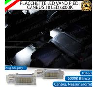 COPPIA PLACCHETTE LED VANO PIEDI POSTERIORE 18 LED MERCEDES CLASSE B W246 6000K