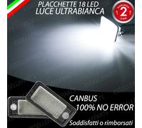 COPPIA PLACCHETTE / PLAFONIERE 18 LED LUCI TARGA CANBUS AUDI Q7 4L, A6 C6, A4 B7