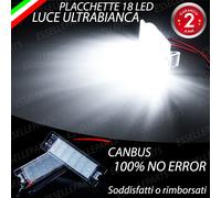 COPPIA PLACCHETTE / PLAFONIERE 18 LED LUCI TARGA CANBUS BRAVO MK2 CROMA 500L