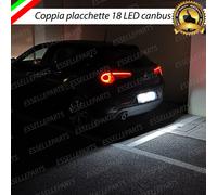 COPPIA PLACCHETTE / PLAFONIERE 18 LED LUCI TARGA CANBUS GIULIETTA BRERA