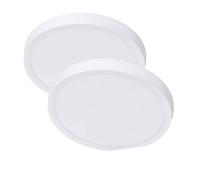 Coppia Plafoniera Led Soffitto 18W Rotonda Luce Fredda 20 cm Pannello Faretto