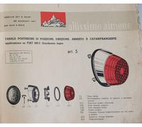 COPPIA PLASTICHE ALTISSIMO PER FANALI POST FIAT 500 C TOPOLINO BELVEDERE LEGNO
