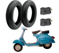 COPPIA PNEUMATICI + CAMERE 3 50 10 350 10 59J VESPA 125 150 200 VEERUBBER VRM054