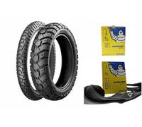 COPPIA PNEUMATICI CON CAMERE D'ARIA MICHELIN 90 90 21 120 90 17 HEIDENAU K60