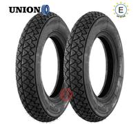 COPPIA PNEUMATICI GOMMA UNION TYRE 3.00.10 VESPA 50 SPECIAL ELESTART (V5B4T)