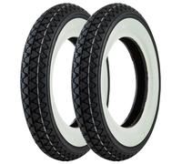 Coppia Pneumatico 3.50-10 51J E4 Fascia Bianca Kenda K333 Per Vespa 150 GS VS51T
