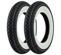 Coppia Pneumatico 3.50 10 Fascia Bianca Kenda Per VESPA GT 125 1966 / 1973