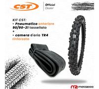 COPPIA PNEUMATICO GOMMA ANTERIORE 90/90-21 CAMERA D'ARIA TR4 KTM ADVENTURE 1090
