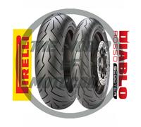 COPPIA PNUMATICI PIRELLI 120/70/15/56S 150/70/13/64S Diablo Rosso Scooter