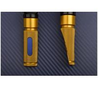 Coppia Poggiapiedi Anteriore Oro-Blu 77mm per APRILIA Dorsoduro 900 2017-2020