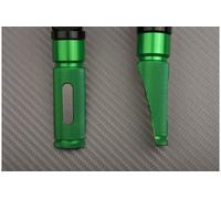 Coppia Poggiapiedi Anteriore Verde-Titanio per KAWASAKI NINJA 650 EX650 2017-19