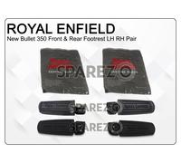 Coppia poggiapiedi anteriori e posteriori originali Royal Enfield New...