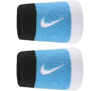 Coppia Polsini Tennis lunghi NIKE Swoosh Double Wide più colori (BLACK/BALTIC BLUE/WHITE)