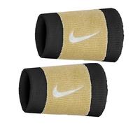 Coppia Polsini Tennis lunghi NIKE Swoosh Double Wide più colori (BLACK/TEAM GOLD/WHITE)