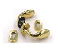 COPPIA POMOLO GPB ARIETE ROSETTA BOCCHETTA OVALE YALE OTTONE LUCIDO