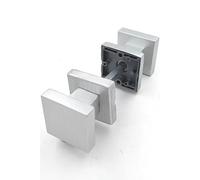 COPPIA POMOLO GPB FRAME ROSETTA 50X50 CROMO SATINATO