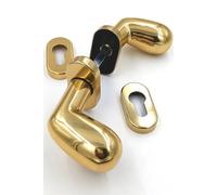 COPPIA POMOLO PIGNA RBOY OVALE YALE ALLUMINIO ORO LUCIDO