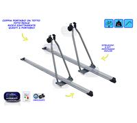 COPPIA PORTABICICLETTE DA TETTO PORTABICI PER AUTO "TOP BIKE"