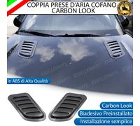 COPPIA PRESE D'ARIA COFANO CARBON LOOK PER VOLKSWAGEN ID BUZZ ADESIVE IN ABS