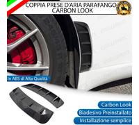 COPPIA PRESE D'ARIA PARAFANGHI CARBON LOOK PER VOLKSWAGEN ID BUZZ ADESIVE IN ABS