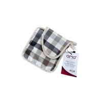 Coppia presine Alba 18x18 cm bianco e grigio 2 pz Bianco-grigio