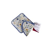 Coppia presine Gioia 18x18 cm azzurro 2 pz Azzurro