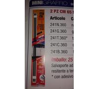 COPPIA PROFILO BORDO PORTIERA NERO CM65 CON RESISTENTE ADESIVO BUTILICO HOT-MELT