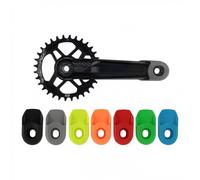 Coppia Protezioni Pedivelle Bici Grigie Universali in Silicone