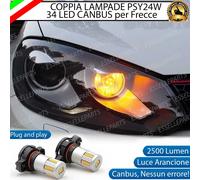 COPPIA PSY24W LED CANBUS 3.0 34 LED VW EOS DAL 2011 CON BIXENON FRECCE ANTERIORI