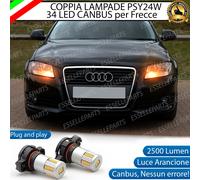 COPPIA PSY24W LED CANBUS AUDI A3 8P + SPORTBACK RESTYLING FRECCE ANTERIORI