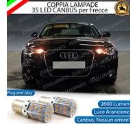 COPPIA PY21W BAU15S CANBUS 35 LED AUDI A6 C7 con fari alogeni FRECCE ANTERIORI
