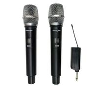 COPPIA RADIOMICROFONI SAEAPU L-2 UHF RICARICABILE
