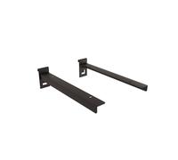 COPPIA REGGI MENSOLA PER GRIGLIA NERO OPACO