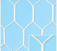 Coppia reti calcio in nylon poliamide testurizzato, stab. U.V.mod. "esagonale extra" Vivisport