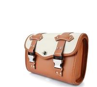 Coppia Retrò Universale Per Suzuki E Kawasaki Borse Laterali Per Moto Borsa Porta Attrezzi In Similpelle Bianca Borsa Da Sella Borse Moto(1PCS A)