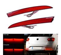 Coppia ricambi auto LED rosso paraurti posteriore riflettore freno stop luce per Seat Ibiza 4 IV 6J 5 porte 08-12 fanale posteriore 6J4945105 6J4945106