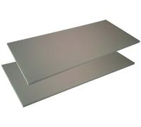 COMPOSAD | Coppia di Ripiani Per Armadio AR9303, Ripiani Interni Armadio, (LxAxP) 117,70x1,80x50,90 cm, Colore Grigio, Made in Italy