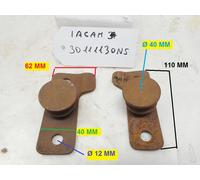 Coppia riscontri per chiusura sponda cassone ribaltabile o fisso per autocarri