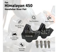 Coppia riser manubrio offset, nero per Royal Enfield New Himalayan 450