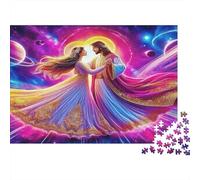 Coppia Romantica che Danza Puzzle 1000 Pezzi Carta per Adulti Scena Cosmica Fantasiosa Puzzle per Famiglia Relax Decorazione Regalo 52x38cm/1000pcs